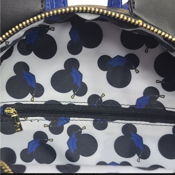 Loungefly Disney Graduation Backpack - Black and Blue - Picture 3 of 11